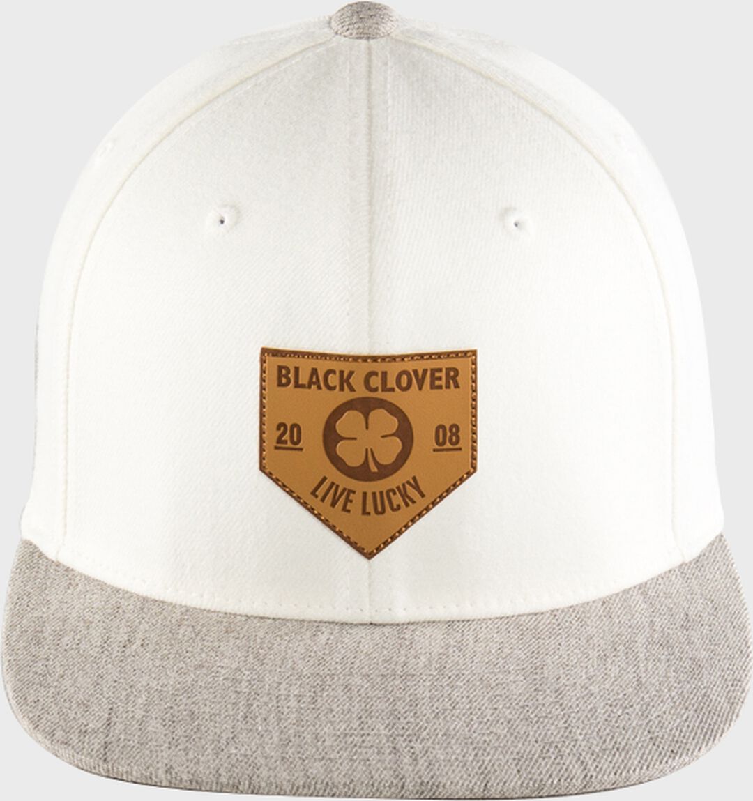 Rawlings Black Clover Leather Patch Flat Bill Hat