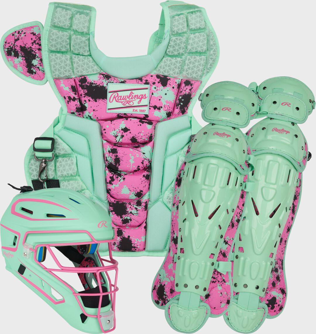 Limited Edition Mach Navy Spatter Catcher's Gear Set, Adult, Intermediate, Youth