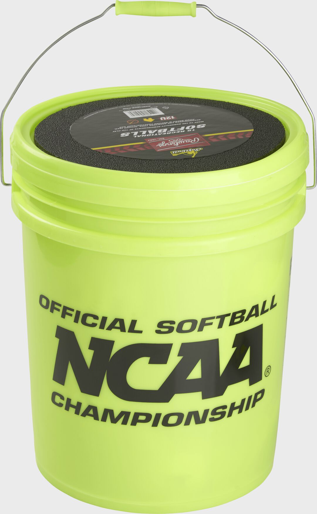 6 Gallon Bucket of Youth Recreation Softballs, Bucket With 18 Balls