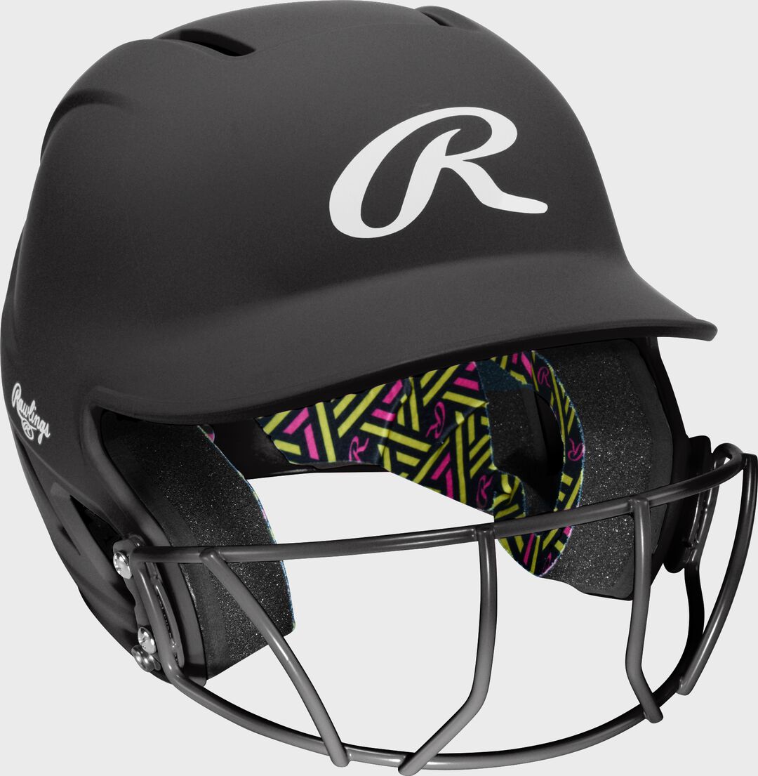 Rawlings CoolFlo Max Highlighter Youth Batting Helmet with Face Guard
