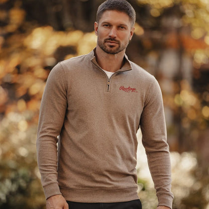 Rawlings x The Normal Brand Puremeso Weekend Quarter Zip, Khaki