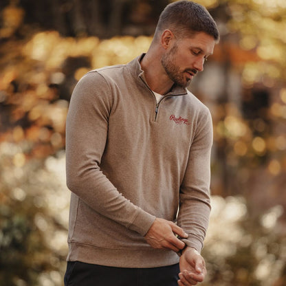 Rawlings x The Normal Brand Puremeso Weekend Quarter Zip, Khaki