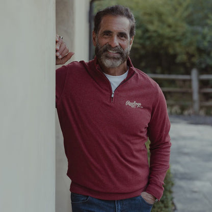 Rawlings x The Normal Brand Puremeso Weekend Quarter Zip, Maroon