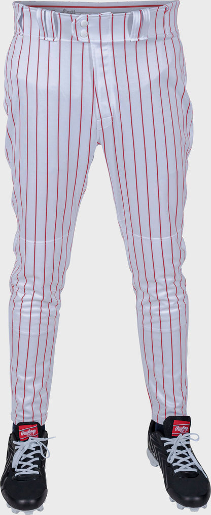 Rawlings 150 Jogger Fit Pinstripe Baseball Pants, Adult & Youth