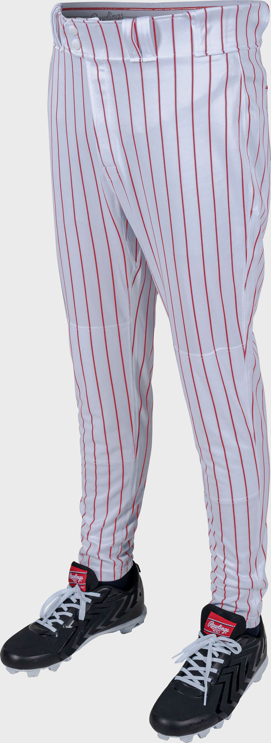 Rawlings 150 Jogger Fit Pinstripe Baseball Pants, Adult & Youth