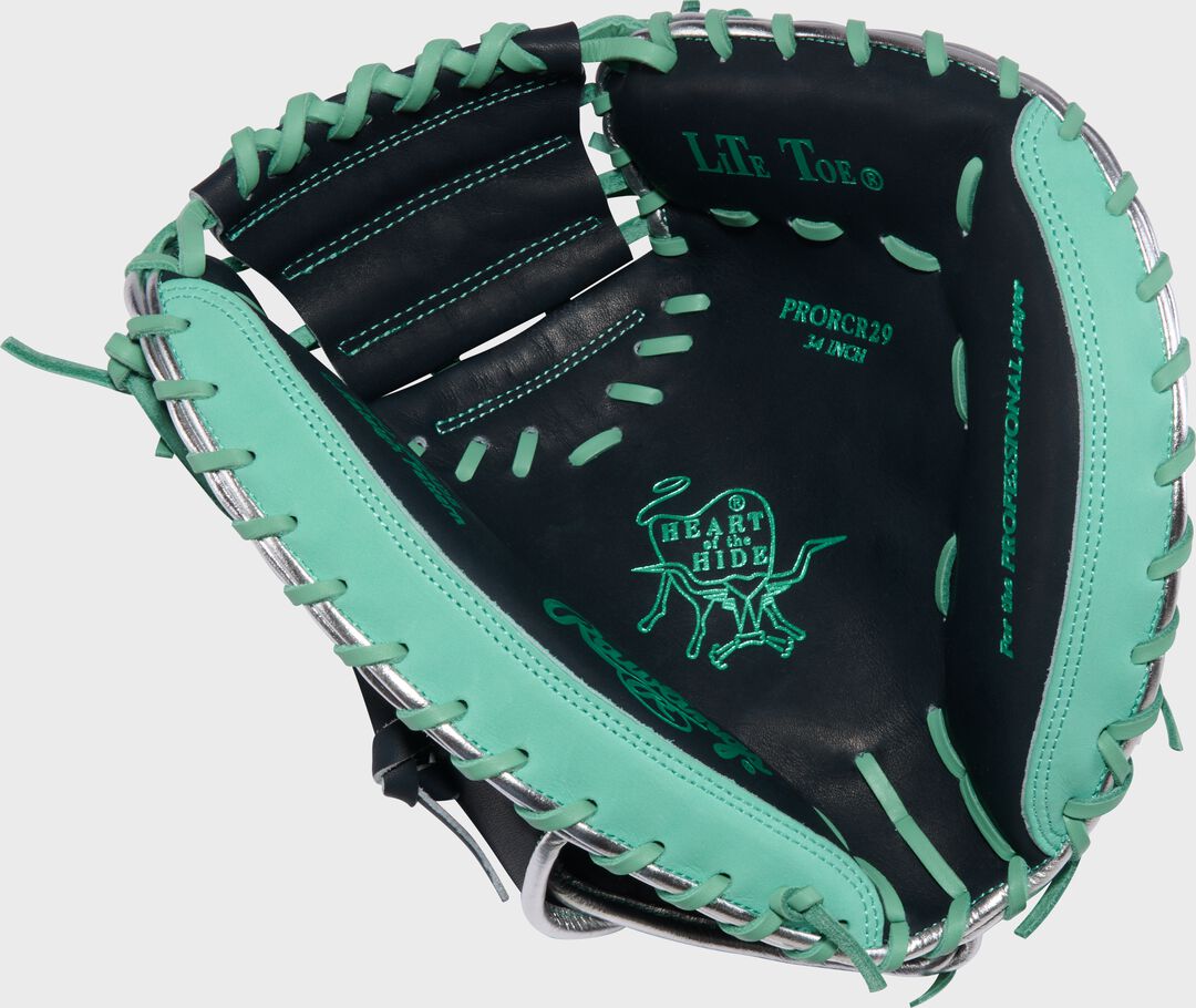 Rawlings Cal Raleigh Heart of the Hide 34-Inch Catcher's Mitt, Right Hand Throw