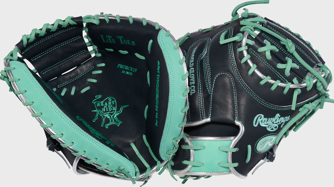 Rawlings Cal Raleigh Heart of the Hide 34-Inch Catcher's Mitt, Right Hand Throw