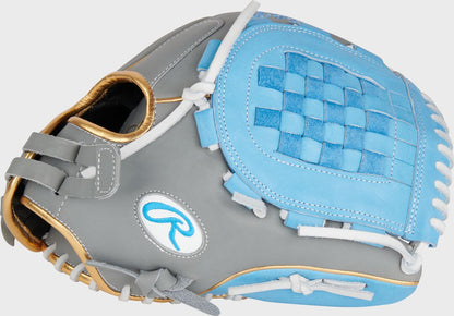Liberty Advanced Color Series 12 in Fastpitch Glove, Gray/Columbia Blue