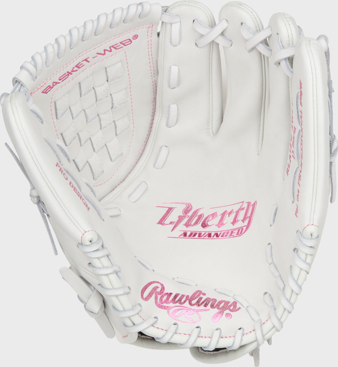 Liberty Advanced Color Series 12 in Fastpitch Glove, White/Pink