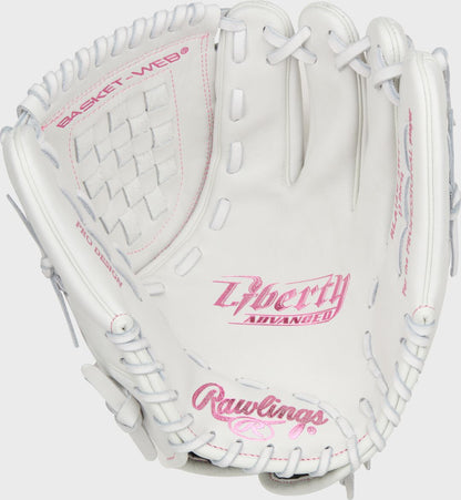 Liberty Advanced Color Series 12 in Fastpitch Glove, White/Pink