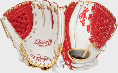 Liberty Advanced Color Series 12 in Fastpitch Glove, White/Royal