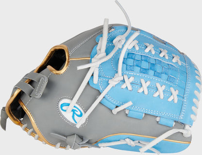 Liberty Advanced Color Series 12.5 in Fastpitch Glove, Gray/Columbia Blue