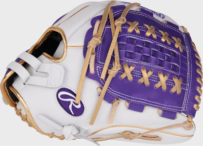 Liberty Advanced Color Series 12.5 in Fastpitch Glove, White/Purple
