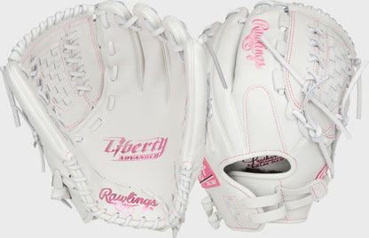 Liberty Advanced Color Series 12.5 in Fastpitch Glove, White/Purple