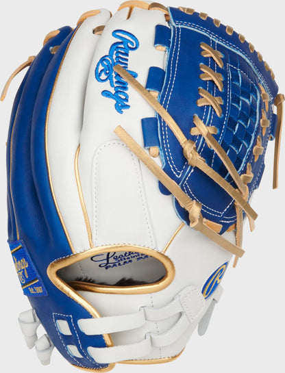 Liberty Advanced Color Series 12.5 in Fastpitch Glove, White/Royal