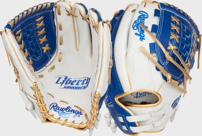 Liberty Advanced Color Series 12.5 in Fastpitch Glove, White/Purple