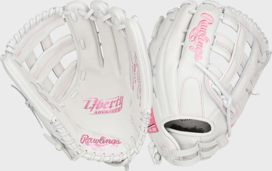Liberty Advanced Color Series 12.75 in Outfield Glove, White/Pink