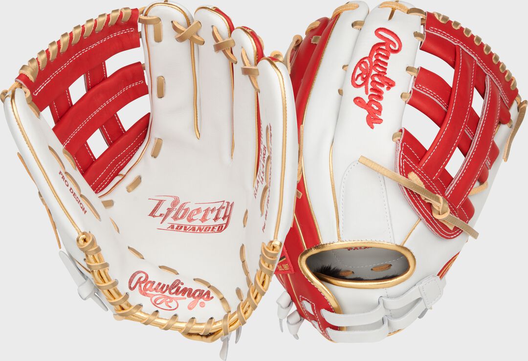 Liberty Advanced Color Series 12.75 in Outfield Glove, Gray/Columbia Blue