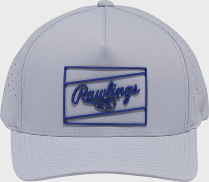 Rawlings Gray Laser Performance Patch Snapback Hat