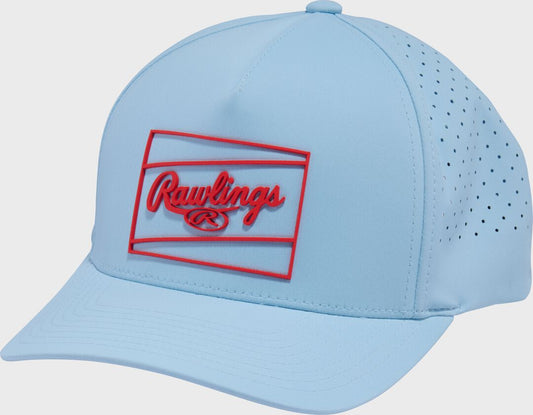 Rawlings Light Blue Laser Performance Patch Snapback Hat