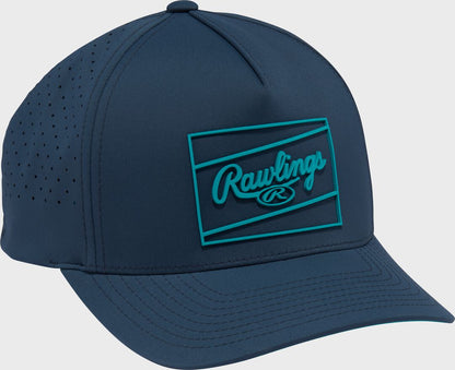 Rawlings Navy Laser Performance Patch Snapback Hat