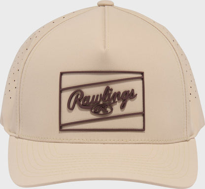 Rawlings Tan Laser Performance Patch Snapback Hat