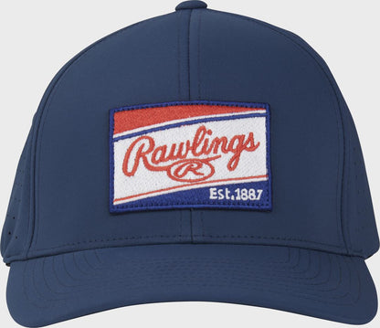 Rawlings Red/White/Blue FlexFit Laser Cut Vented Hat