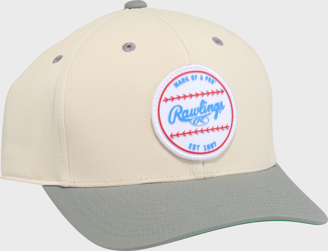 Rawlings Gray Baseball Logo Hat
