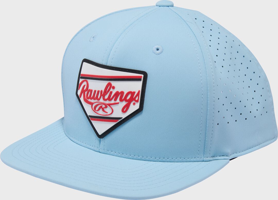 Rawlings Home Plate Performance Flat Bill Snapback Hat, Navy
