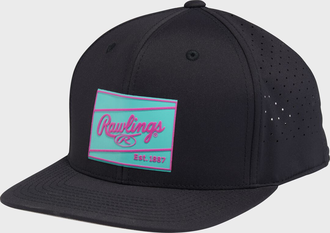 Rawlings White Performance Flat Bill Snapback Hat