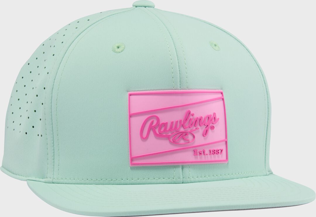 Rawlings Light Blue Performance Flat Bill Snapback Hat