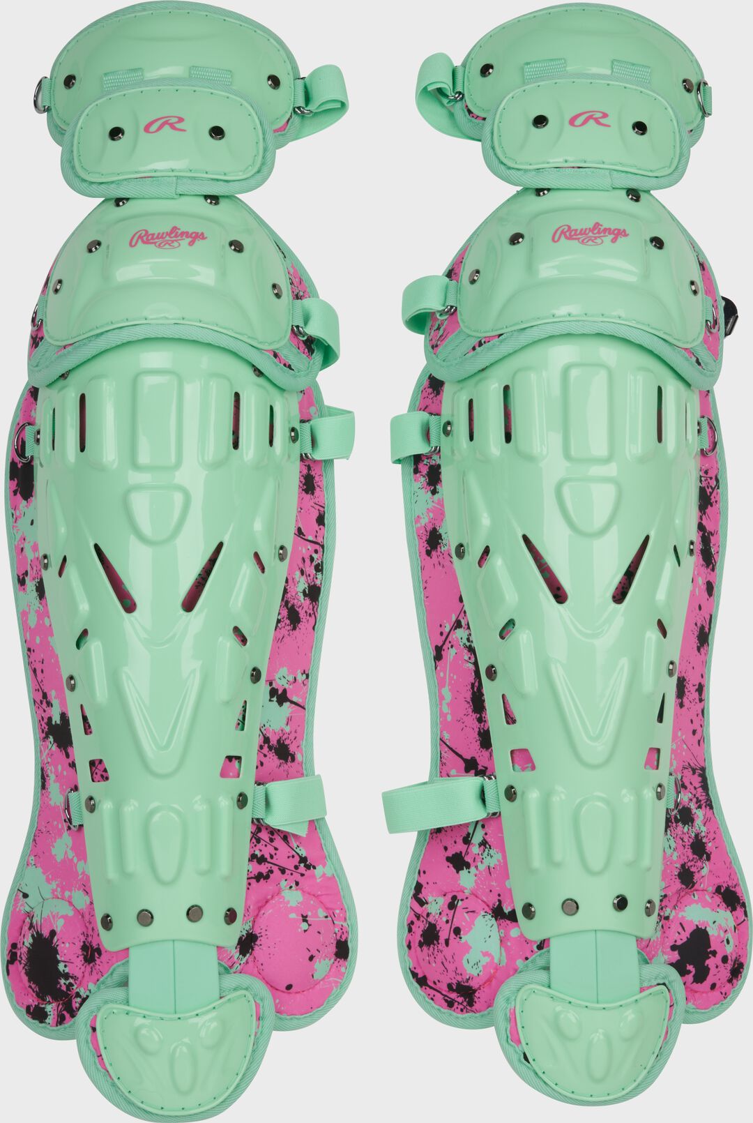 Limited Edition Mach Mint/Pink Spatter Catcher's Gear Set, Adult, Intermediate, Youth