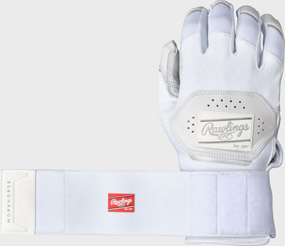 Rawlings Workhorse Compression Strap Batting Gloves, Adult & Youth Sizes
